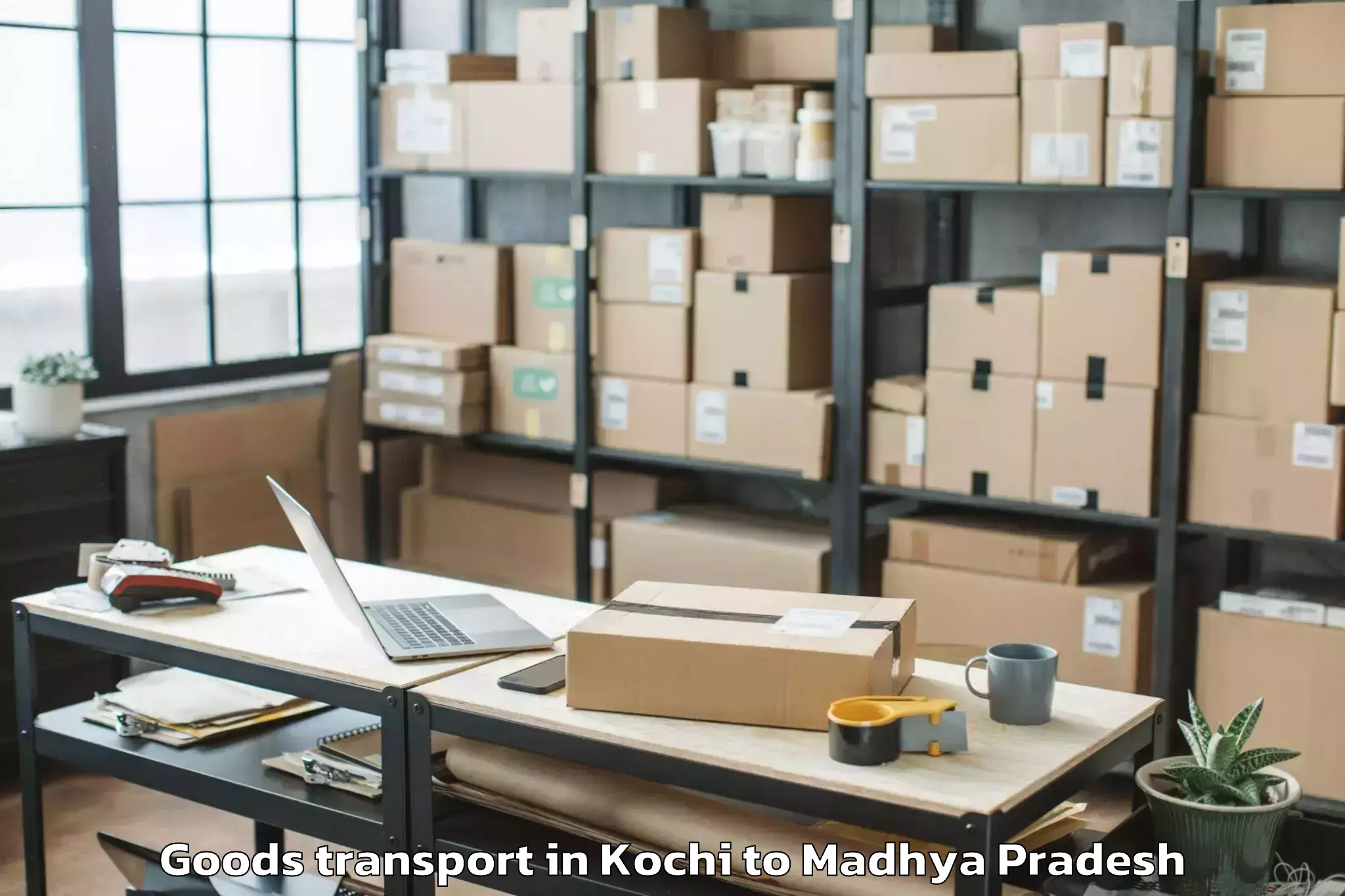 Top Kochi to Indore Airport Idr Goods Transport Available